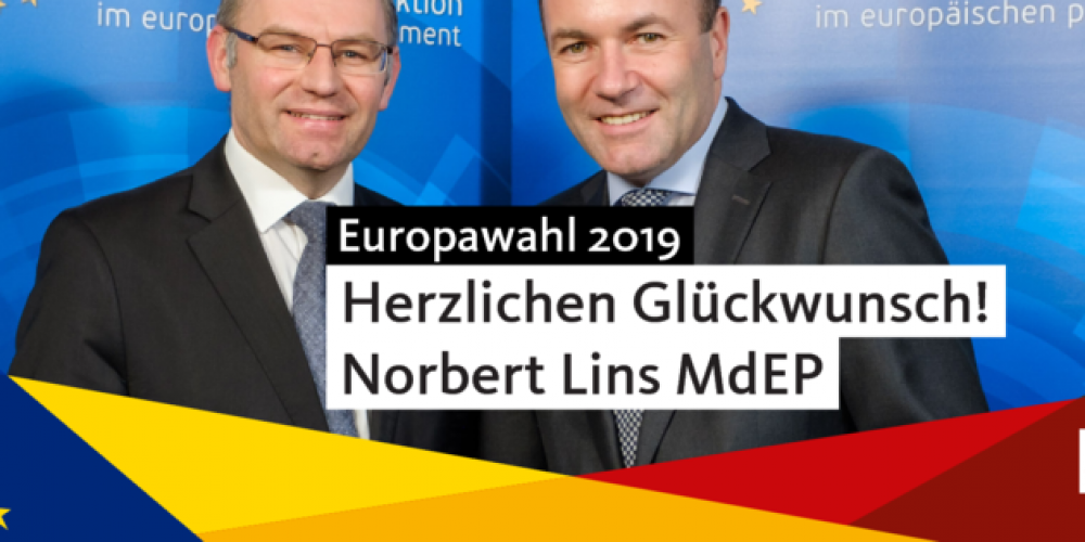 Norbert Lins erneut im Europäischen Parlament