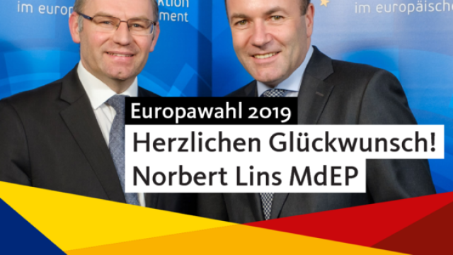 Norbert Lins erneut im Europäischen Parlament
