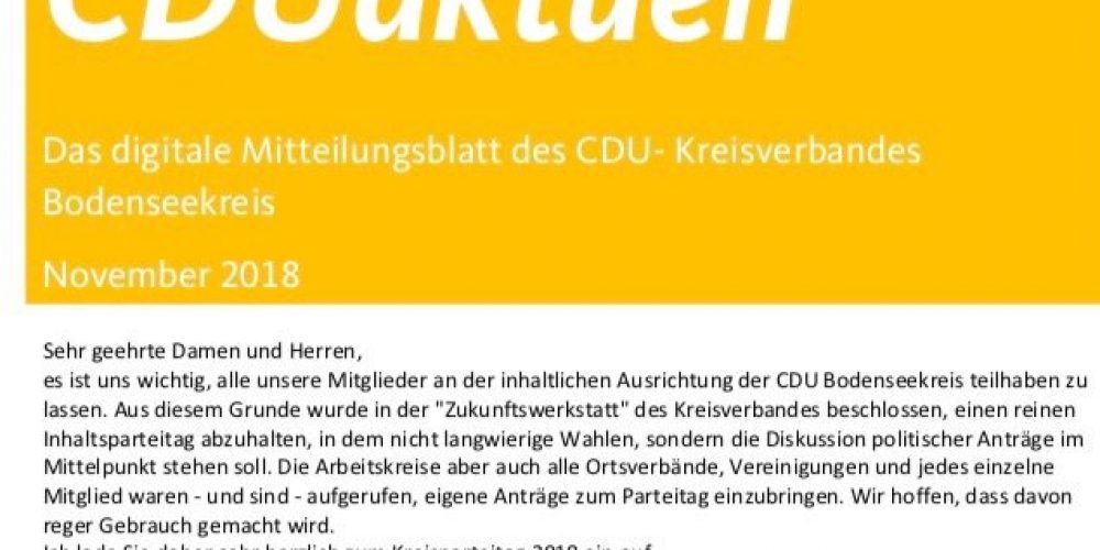 Digitales Mitgliedermagazin November 2018